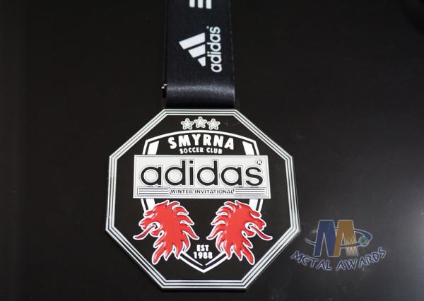 Metal Material Custom Sports Medals Personalized Medallions With Adidas Logo