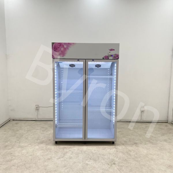 White Flower Display Cooler Floral Refrigeration Units Customized