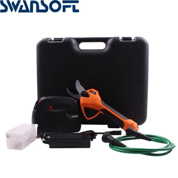 SWANSOFT Electric Pruning Shears 35mm Portable Electric Secateurs Orchard Electric Pruner Shears