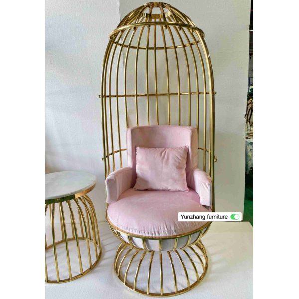 Удобная нержавеющая сталь стула Birdcage золота металла для банкета гостиницы