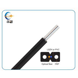 Strong Tensile Resistance GJXFH FTTH Drop Cable OEM Indoor 1 Core Black FRP Lszh