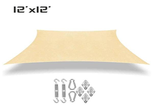 Anti Oxidants Square Garden Sun Sail With Hardware Kit 95% - 99% Shade Rate