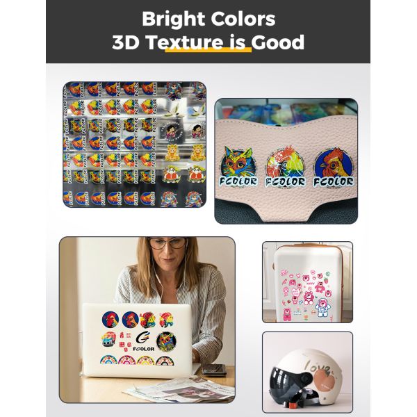 FCOLOR High Quality Roll  UV DTF AB Film Transfer Sticker Transfer Printing 30cm A&B a and B DTF AB PET Film UV Transfer Film