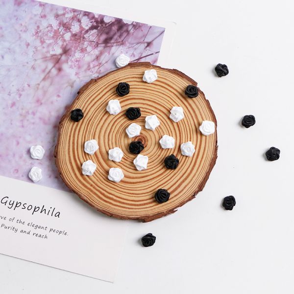 200 шт/кп Многоцветные полиэстерные сатинные ленточные цветы для белья и аксессуаров для волос