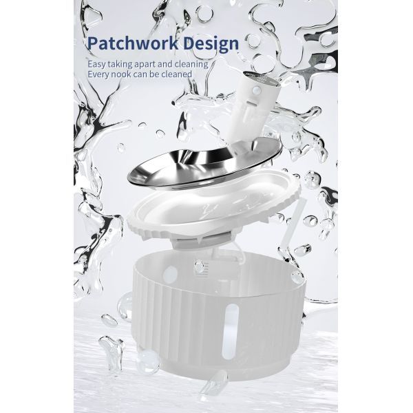2.8L Intelligent Pet Water Dispenser for Cats and Dogs Smart Automatic Cat Fountain and Drinking Bowl Charge Power Source