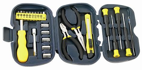 25 pcs mini tool set ,with pliers/sockets/preicison screwdrivers