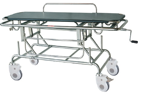 Stainless Steel Hydraulic Patient Shifting Trolley Stretcher PU Leather Customized
