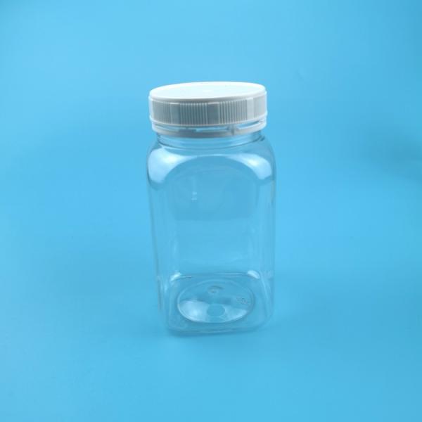 Empty 200ml 320ml 400ml Plastic Honey Jar Square With Tamper Evident Lid
