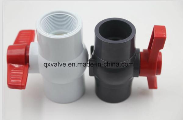 Garrafa de aço inoxidável de 2 peças combinada de válvula de bola de PVC