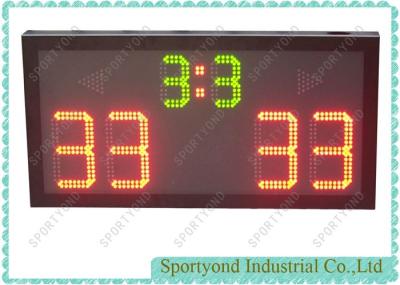 Volleyball electronic scoreboard with red digit scores display