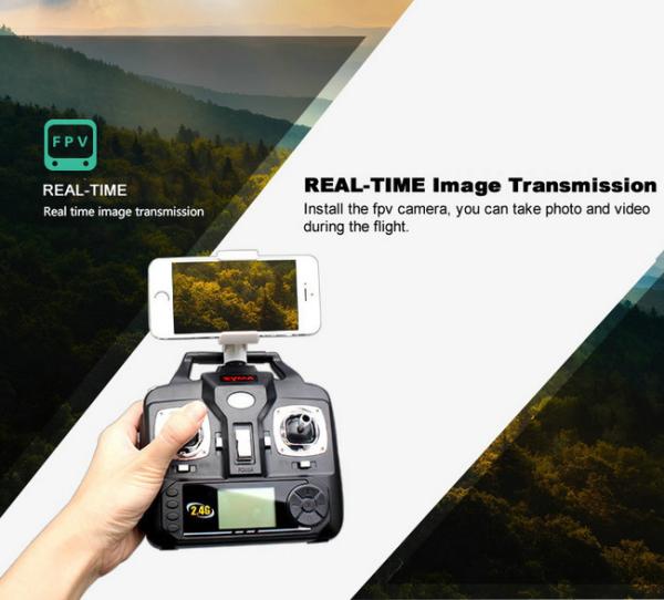 X5SW WIFI FPV Real-Time RC Drone 2.4G 4CH Headless RC Quadcopter Camcorder W/ HD Camera