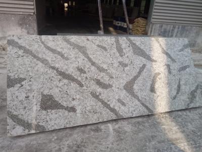 Dark Grey Calacatta Quartz Countertops For Kitchen And Table Customized Size