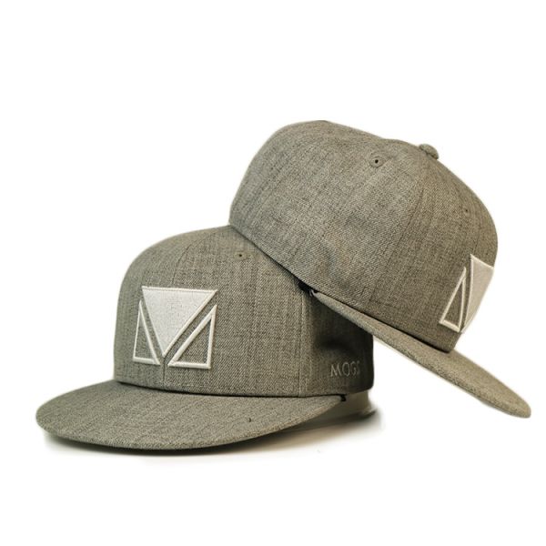 Flat Bill Custom 6 Panel Snapback Embroidered Snap Back Cap Bsci