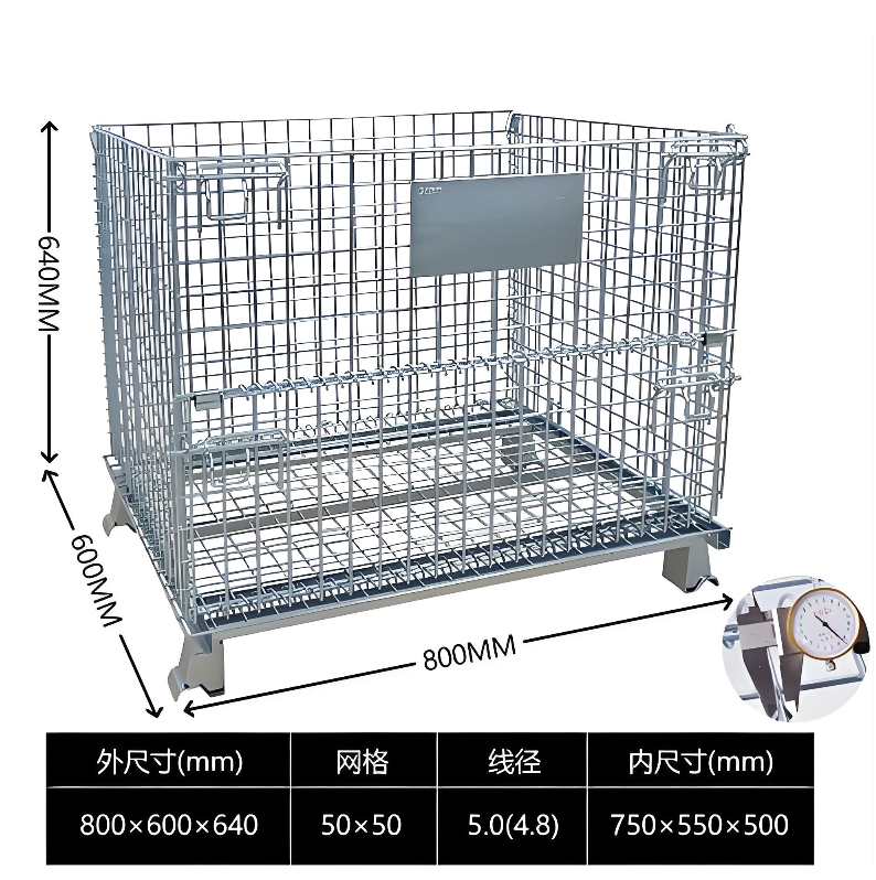 Heavy Duty Wire Mesh Storage Cage 1000kg Load Capacity High Stack Stack Up 1200x800x1000mm