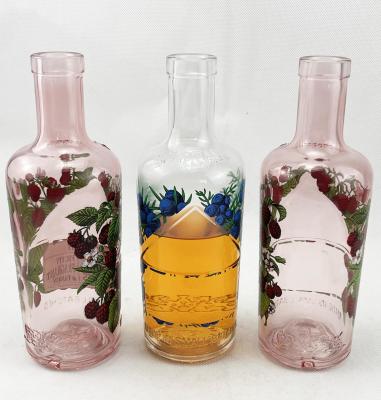 700 ml 750 ml 500 ml 1 litro garrafa de vinho de vidro transparente personalizada com logotipo personalizado