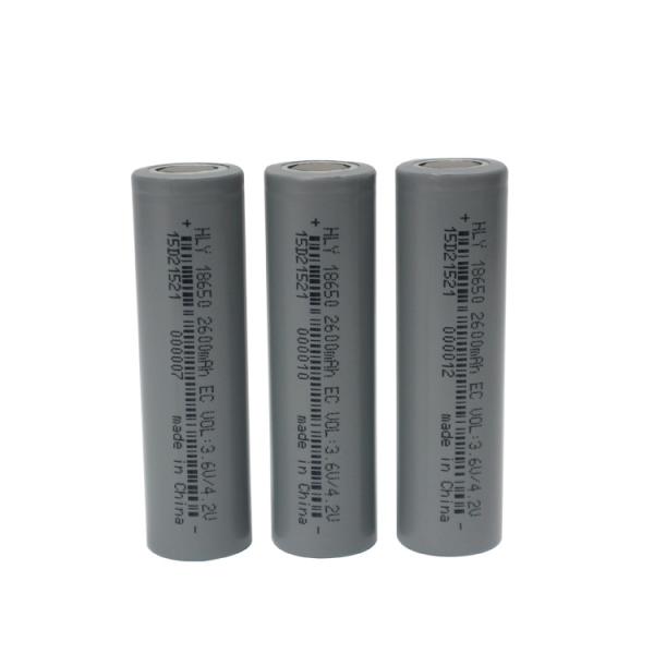 High Capability 3.6v Lithium Ion Battery 2600mah 18650 For Energy Storage