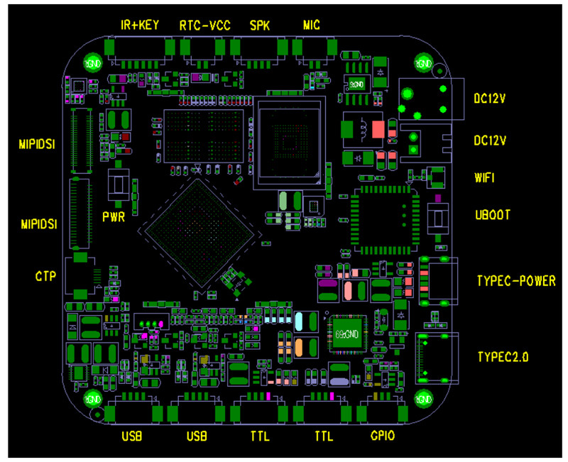 3.4 дюймовый круглый LCD Android RK3566 Рекламный медиа дисплей с PCAP Touch