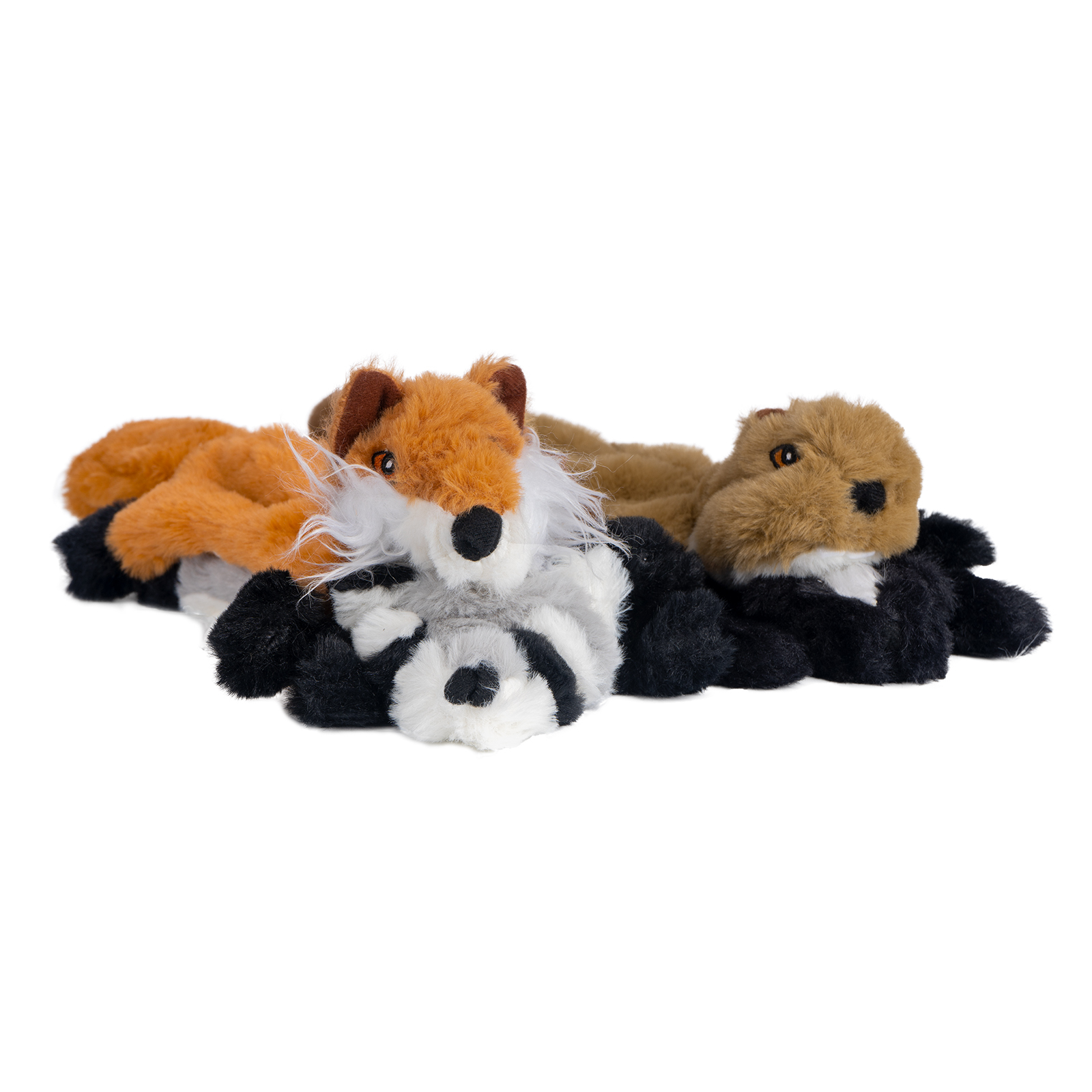 Eco-Friendly Squeaky Weasel Dog Toys 4-Pack No Stuffing Durable