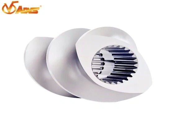 Precision-manufactured Co-rotating Parallel Screw Elements with Self-cleaning for Twin Screw Extruder Parts