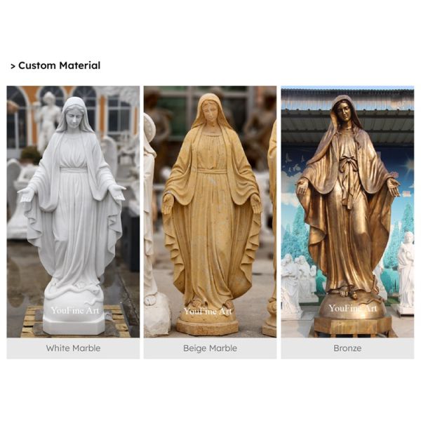 Western Marble Jesus and Mary Statue - Michelangelo's Pieta Reproduction