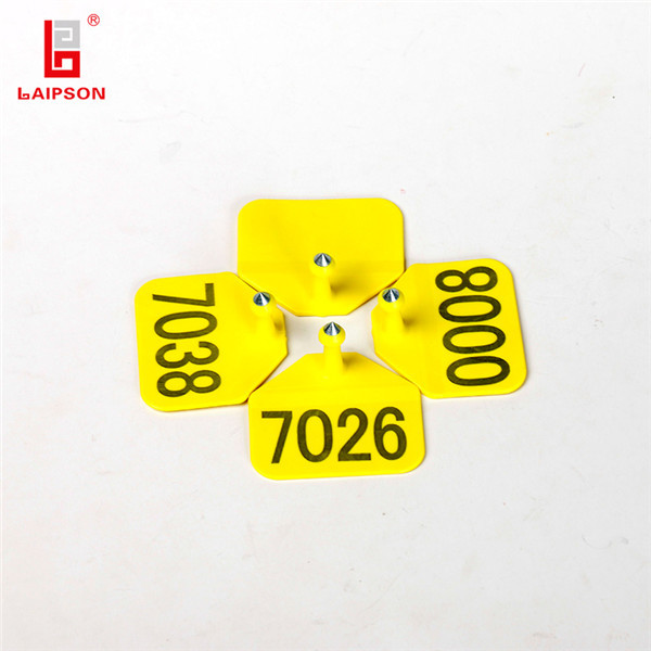 Пластиковый желтый цвет 44*50мм бирок уха свиньи свиньи скотин для оборудований Ватеринары