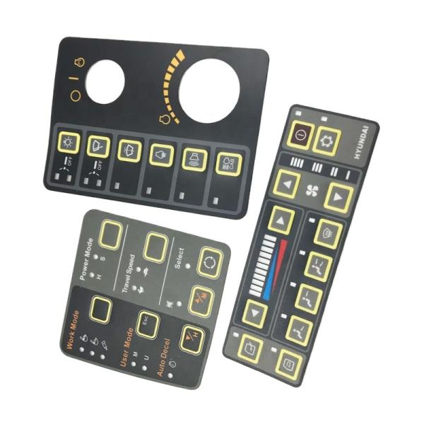 STAR ZEBRA 210LC-7 Plastic PVC PP PC Control Panel Car Dashboard Sticker Excavator Part for Hyundai Sticker Control Panel Sticker
