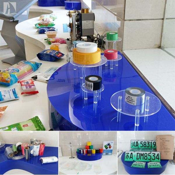 30mm*100m Black Ink Thermal Transfer Ribbon Stamp Foil Date Coding Roll Colorful Design