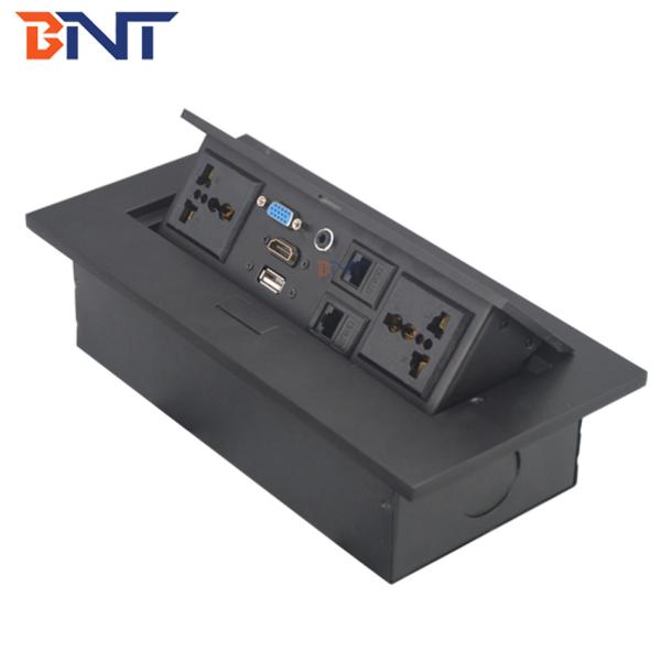 used for conference system with double universal power plug hidden desktop socket table pop up  outlet