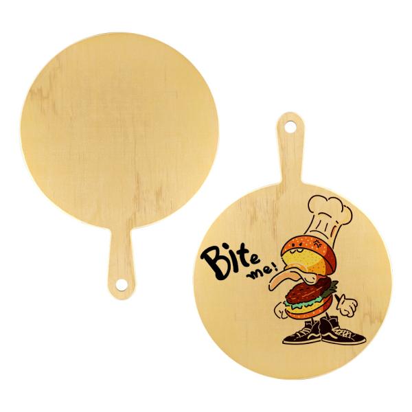 Custom Wood Cutting Board Kitchenware DIY Plywood Sublimation Pizza Cutting Board With Handle