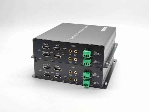 Bidirectional 4K30Hz HD-MI Video to Fiber Converter With 3.5mm Audio, RS485/RS232 Data