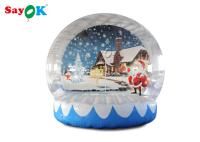 Globo inflável da neve do Natal do gigante 3m do PVC com impressão de fundo
