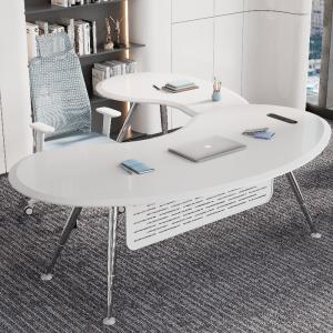 White Snow Mountain Table And Metal Feet , Staff Executive Modern Office