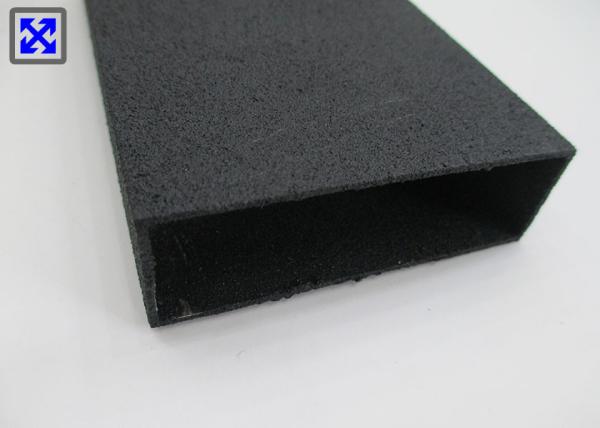 Black Sandblasting Aluminum Tube Profiles High Weather Resistance For Decoration