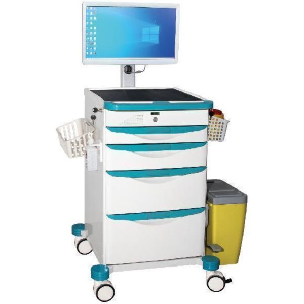 Chariot médical d'urgence ODM pour crash, en ABS, pour instruments hospitaliers