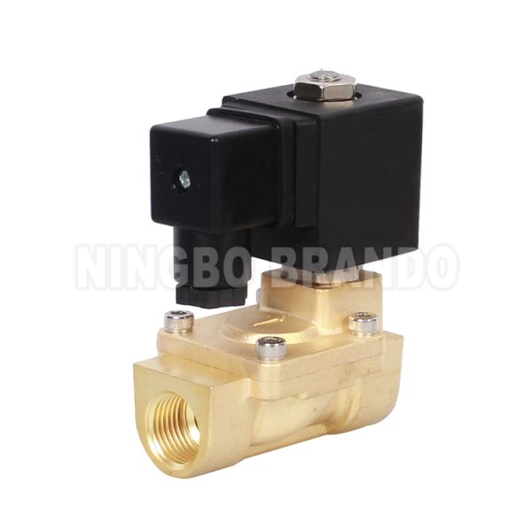 16 bar 2 Way NC Brass Solenoid Valve For Water Air Gas 3/8'' to 2'' 24V 110V 220V