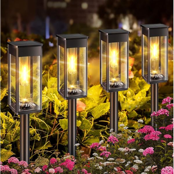 Upgraded Monocrystalline Silicon Solar Spotlight | High Conversion Efficiency Waterproof | Garden Stake Light