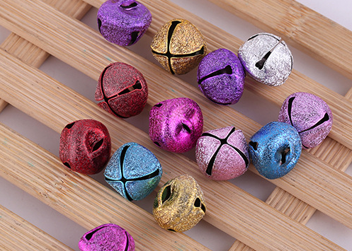 wrinkle dull polish silver jingle bells for holiday or toy DIY decoration
