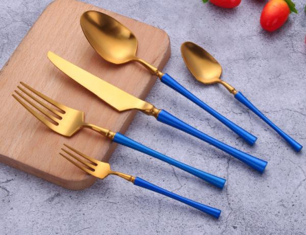 High Quality 18/8 Stainless Steel Flatware/Cutlery/Silverware Set/Dinnerware Blue Color
