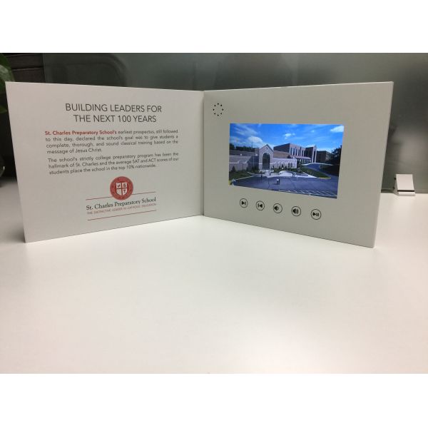 Rechargeable Interactive Video Brochure Folded Interactive Visiting Card