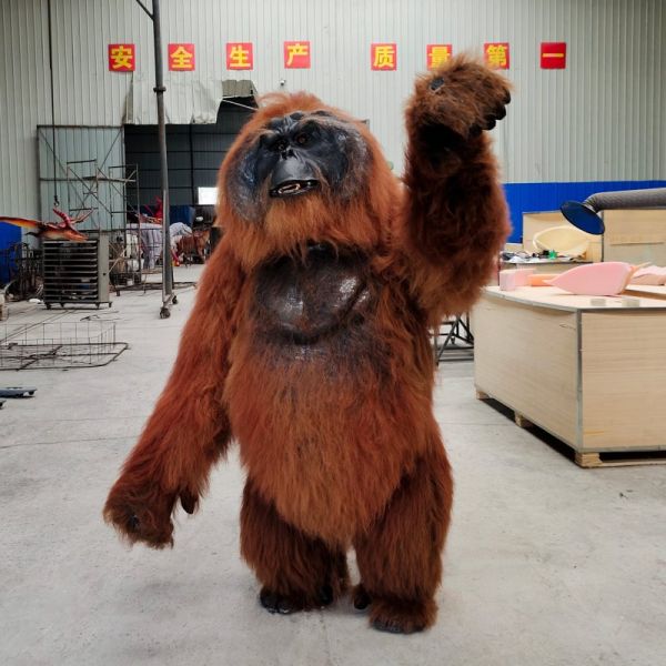 Adult Gorilla Costume Realistic Orangutan Suit For Theme Park