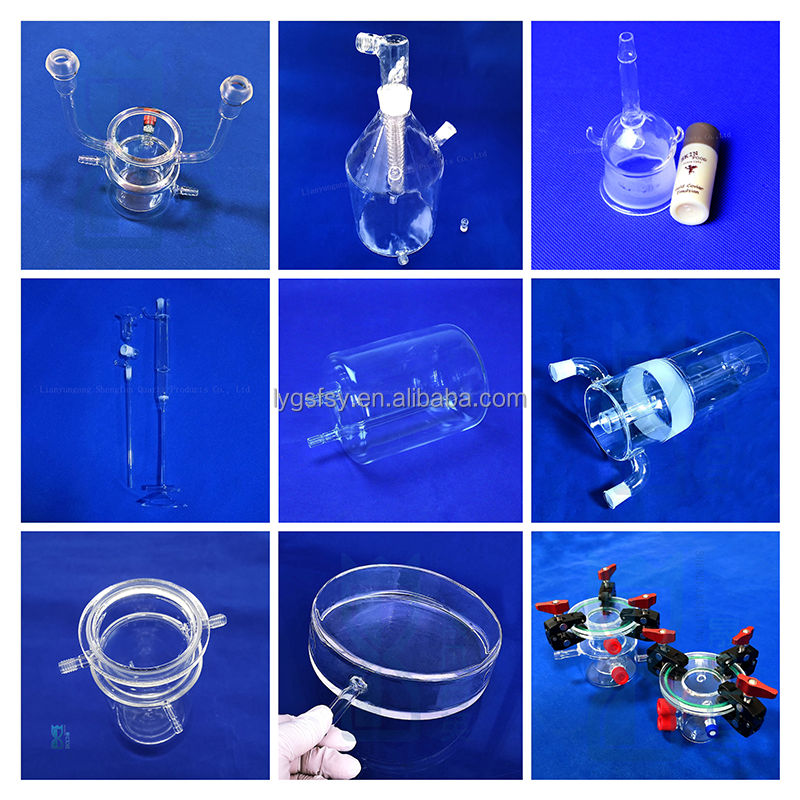 High Precision Flanged Quartz Glass Reactor with Ozone Free Welding for 1100℃ Hydrogen Production