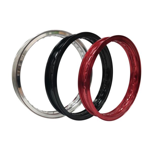 Vintage Bikes Red 1.85-18 Akront Style Valanced Alloy Motorcycle Rims 6061 Material