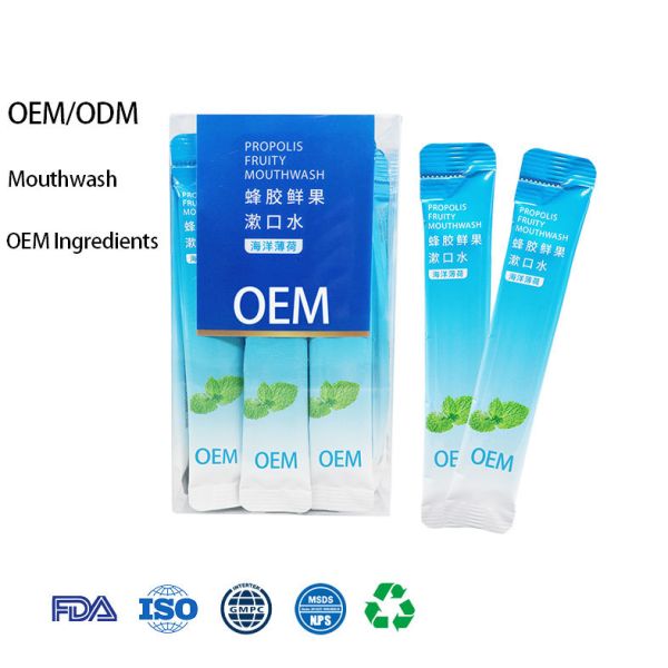 Custom Probiotic Mouthwash Minty Flavor Freshens Breath Portable Disposable Mouthwash for Outdoor Use