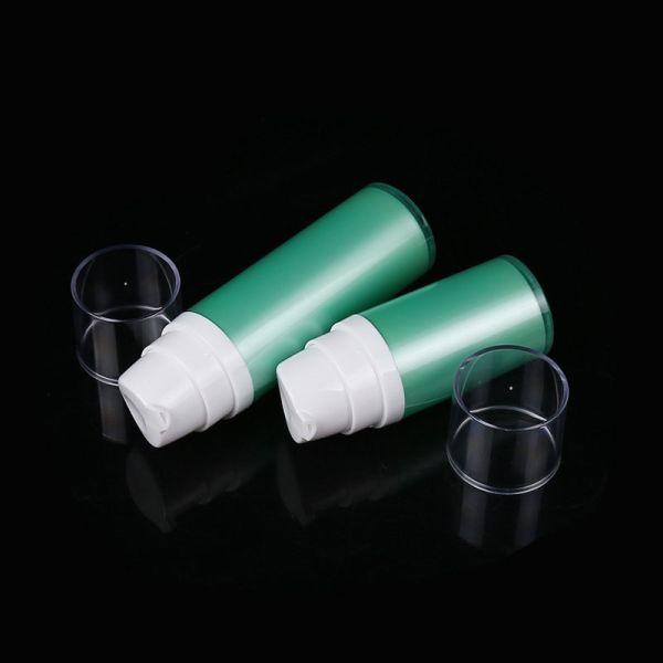 Красивая зеленая/коричневая акриловая 15/30/50 мл безвоздушная бутылка