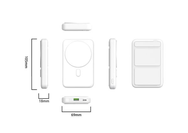 Banco de Energia Magnético Inalámbrico Forte Carregador Portátil Magsafe Banco de Energia 10000mAh