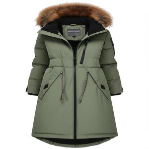 Gray-green/Black/Light Brown Woman Winter Coat Ticken Thickness and Waterproof for Sub-zero Temperatures