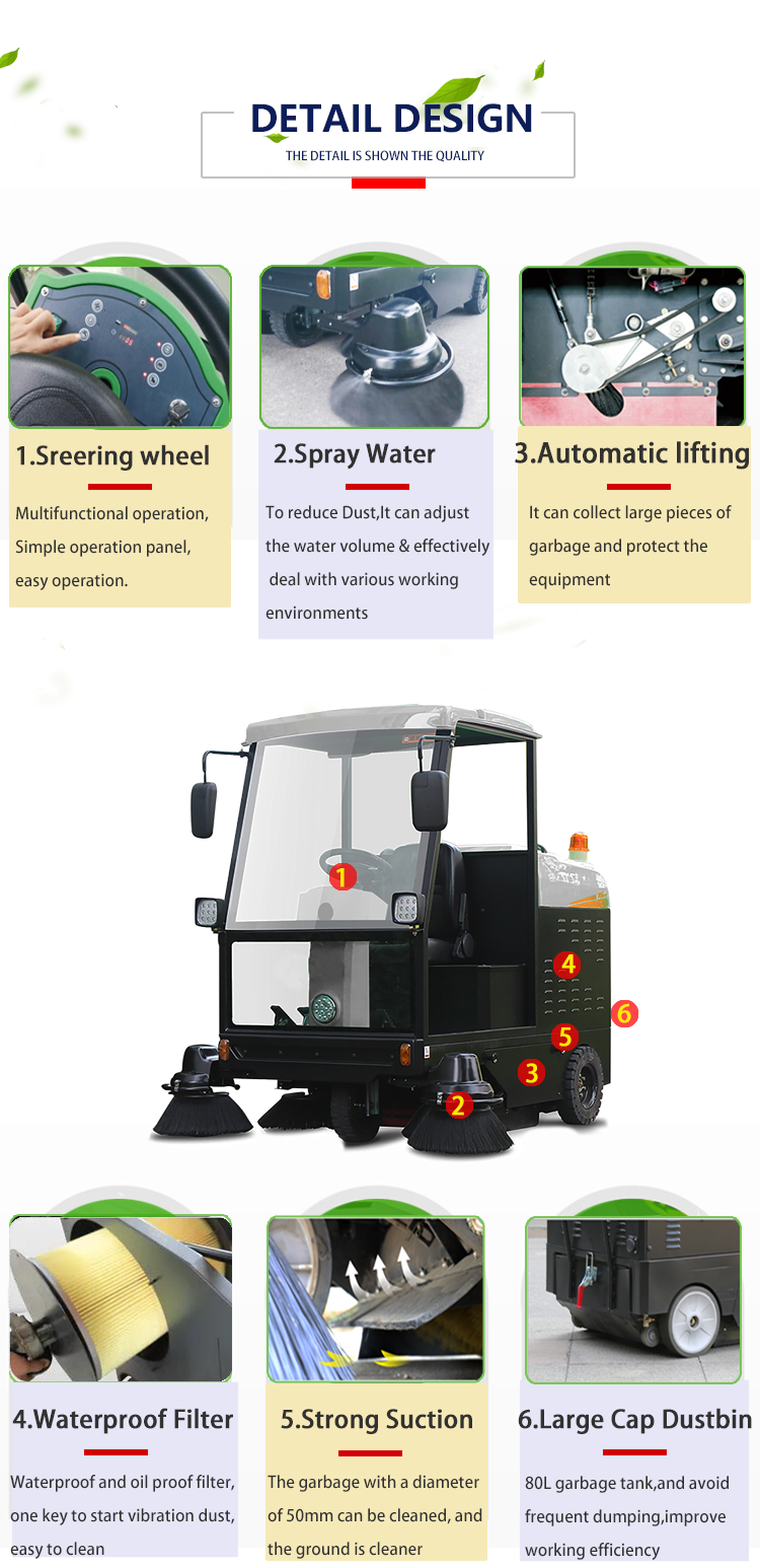 Marshell Exporter Cold Water Cleaning Floor Sweeper with 6200W Operating Motor Power