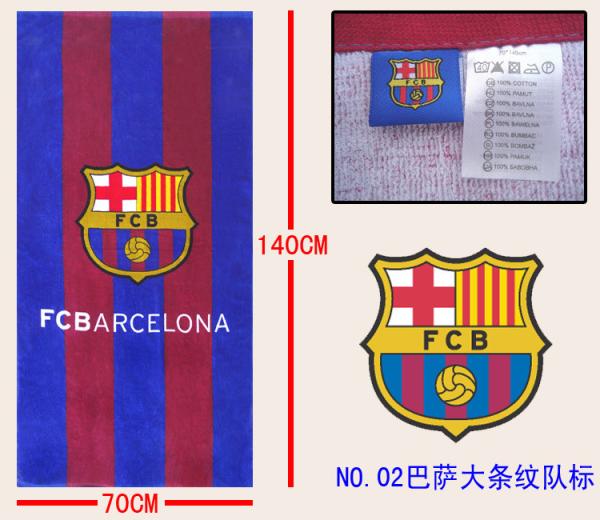Barcelona Sport Towel football sport towel football club towel beach towel soccer towel