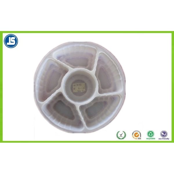Round White Plastic Container Set For Biscuits Chocolate And Candy