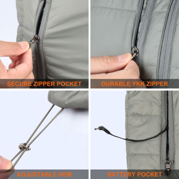 Les hommes de la meilleure qualité de femmes que le gilet passionné USB d'hiver a piqué la veste de douille ont capitonné Gilet